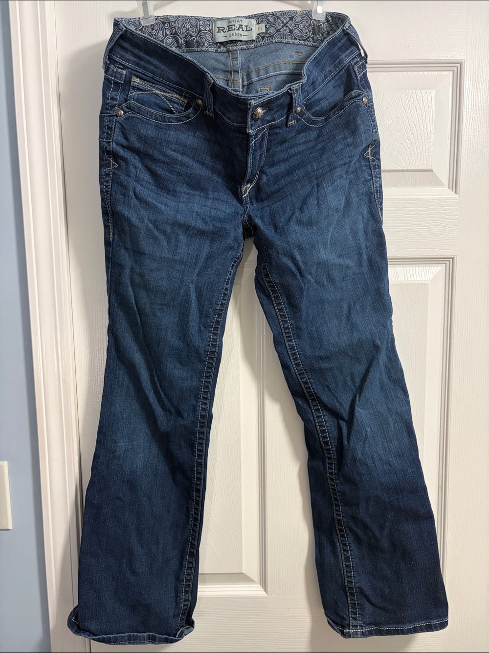 Ariat Women's Boot-Cut Jeans in Dark Blue Wash